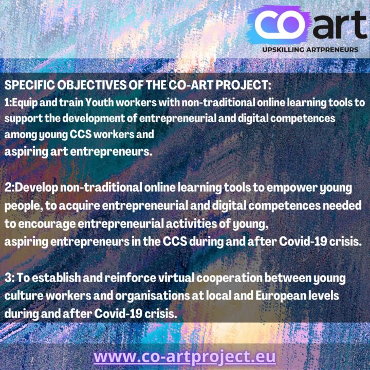 ¿Cuáles son los objetivos específicos del proyecto CO-ART?