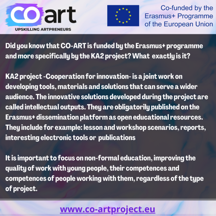 ¡El proyecto CO-ART ha sido financiado con el apoyo de la Comisión Europea!